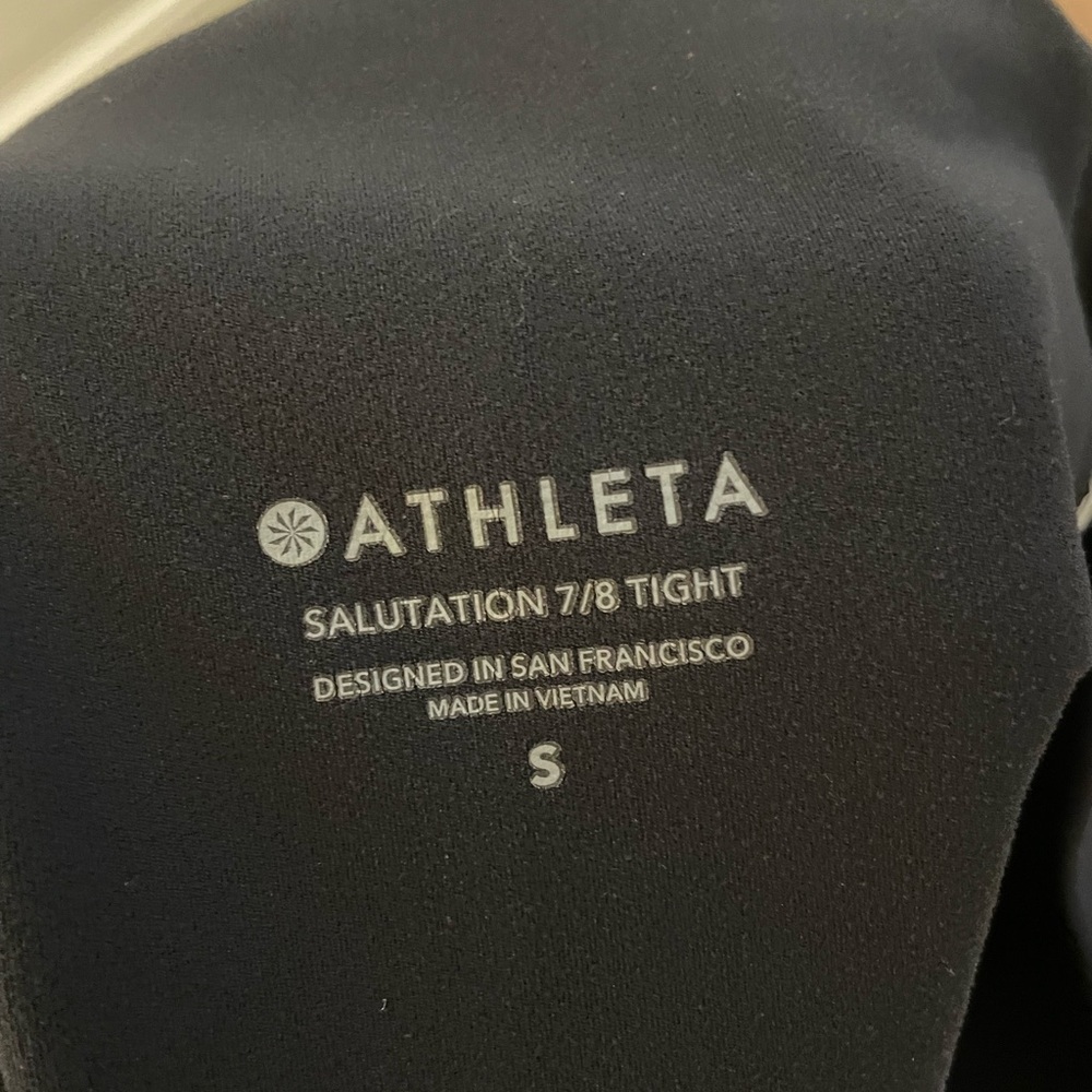Athleta Black Salutation 7/8 Tights - Picture 3 of 5